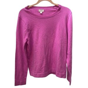 J. Crew TEDDIE prettiest Spring color purple pink sweater L  42 bust